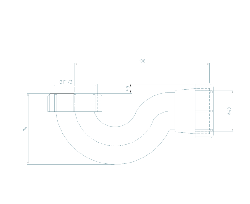 Sifon s převlečnou matkou 6/4