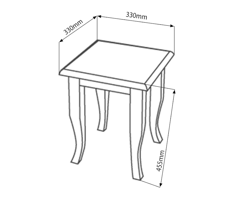 RETRO stolička 33x45x33cm, buk 1677