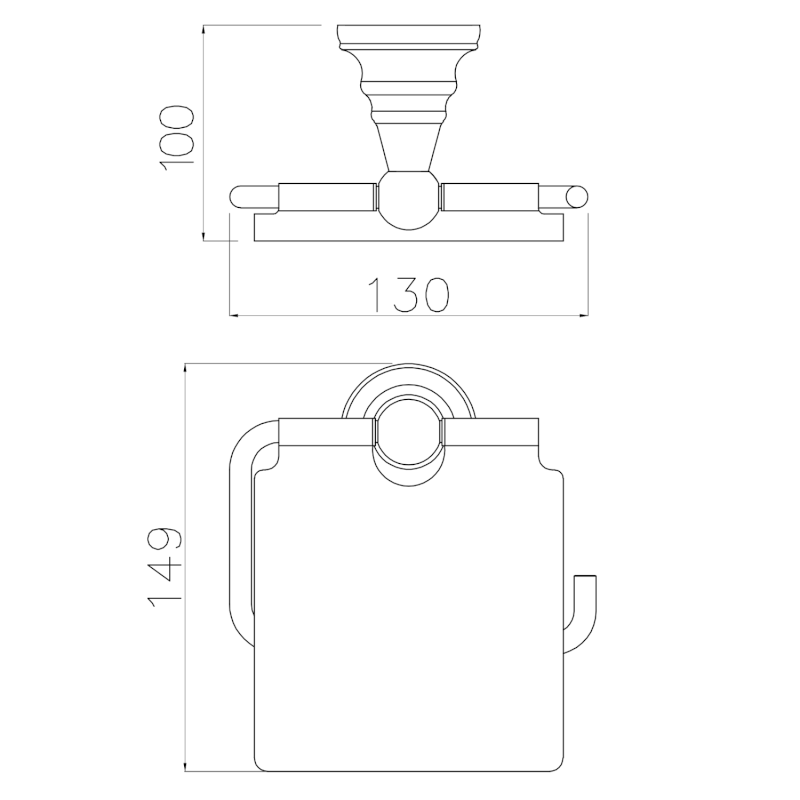 DIAMOND držák toaletního papíru s krytem, bronz 1318-17