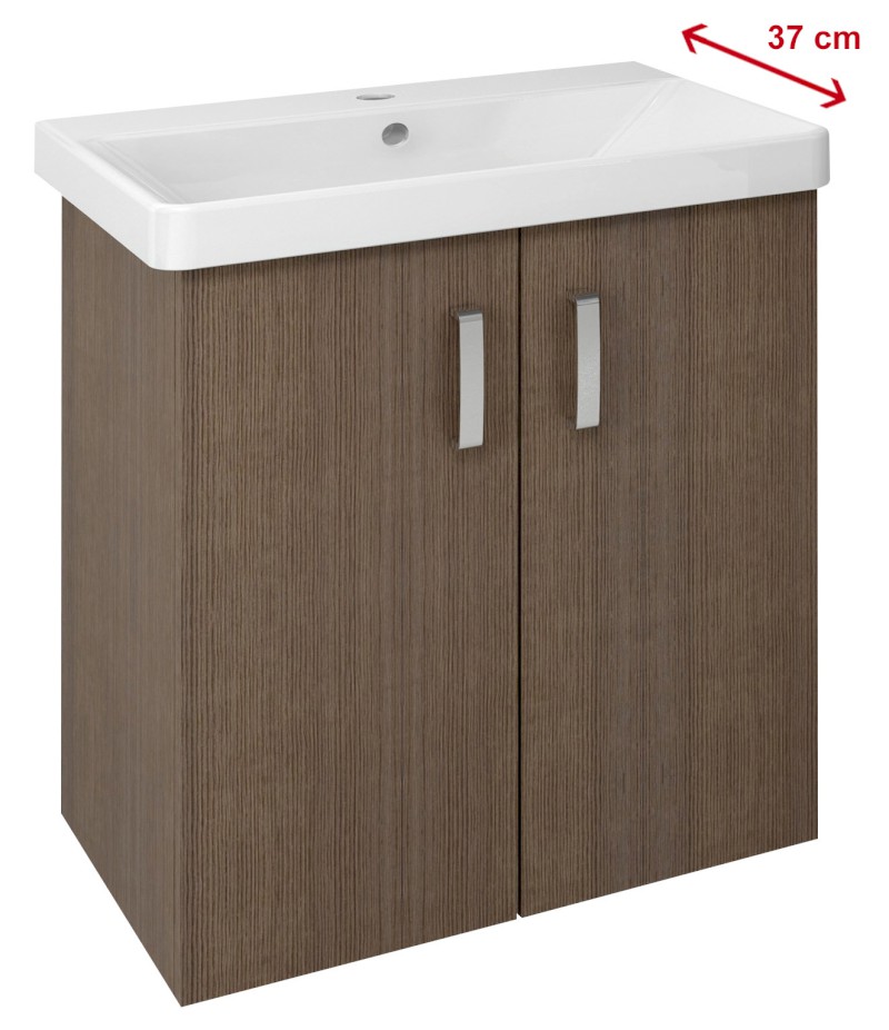 THEIA umyvadlová skříňka 66,3x70x35cm, 2x dvířka, borovice rustik TH072-1616