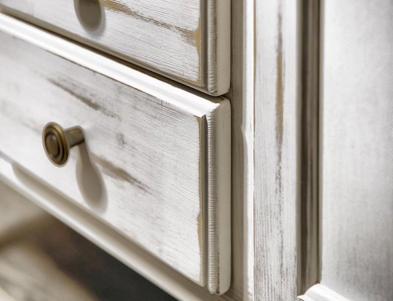 RETRO umyvadlová skříňka 89x80x48cm, starobílá 1621