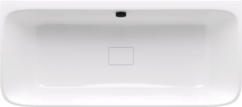 SKYLLA nástěnná stojící vana litý mramor 170x75x60cm, bílá/šedá mat 72430.32