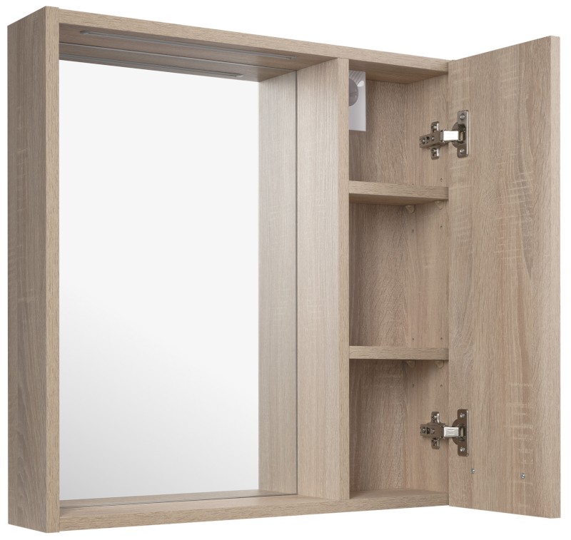 ZOJA/KERAMIA FRESH STRIP galerka s LED osvětlením, 60x60x14cm, pravá, dub platin 45028S