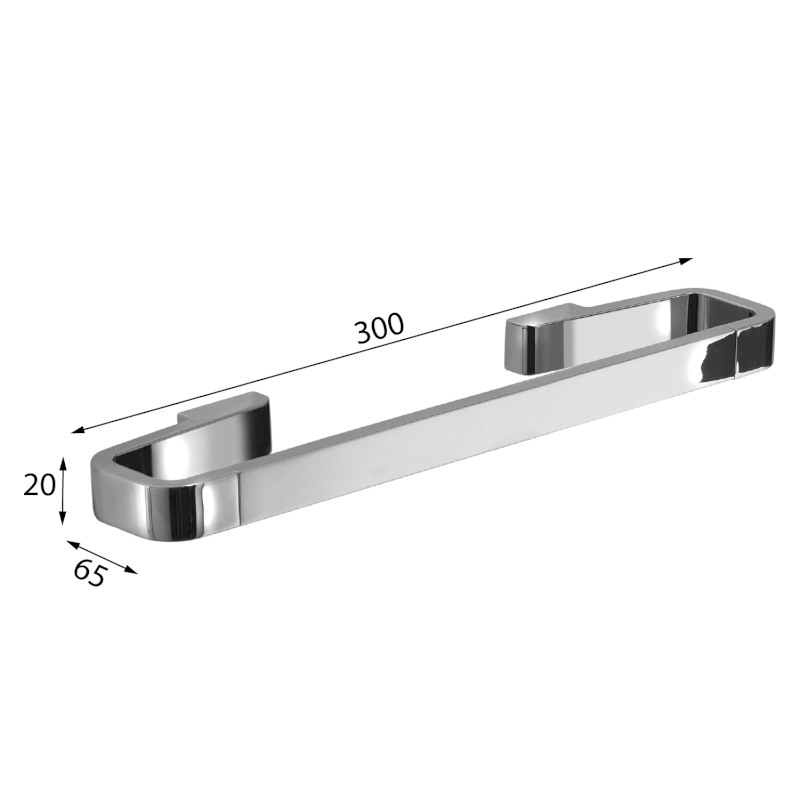 SAMOA držák ručníků 300mm, černá mat A8213014