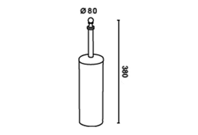 PERLA WC štětka na postavení, keramika, růžové zlato PE1207