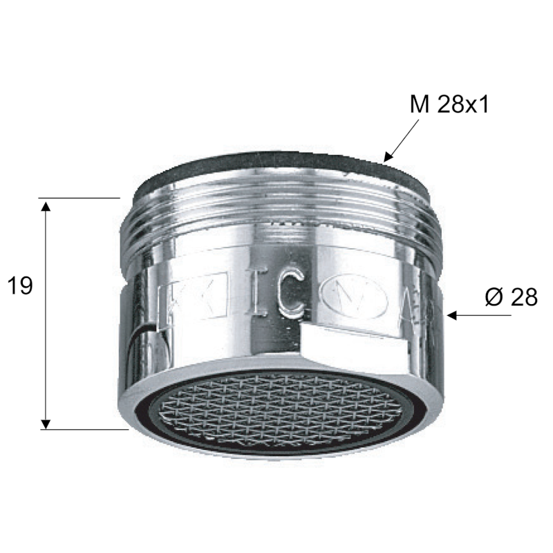 Perlátor vnější závit M28x1, chrom 3070.300