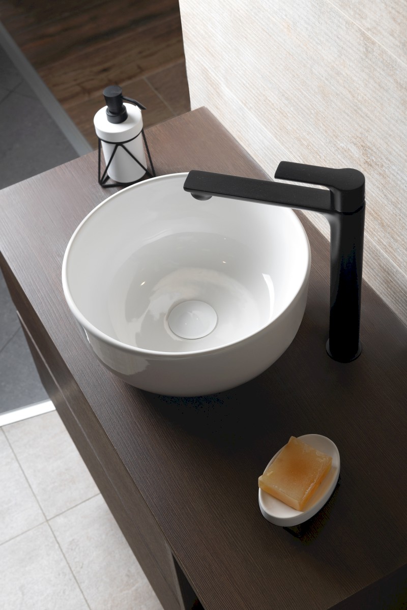 EMMI keramické umývátko na desku, Ø 33cm, bílá TU0077