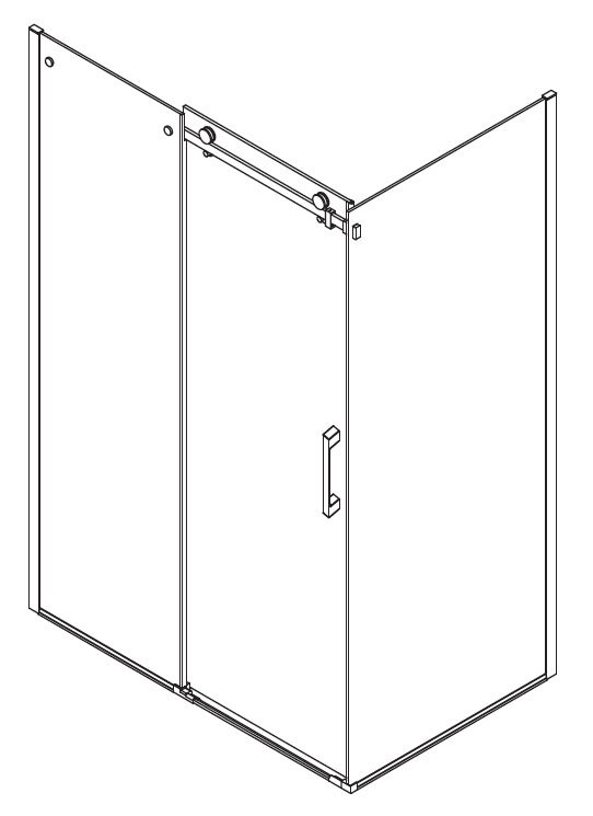 DRAGON boční stěna 900mm, čiré sklo GD7290