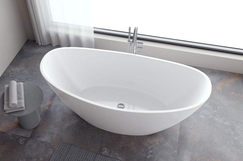 AVILA volně stojící vana 180x87x65cm, bílá 68741