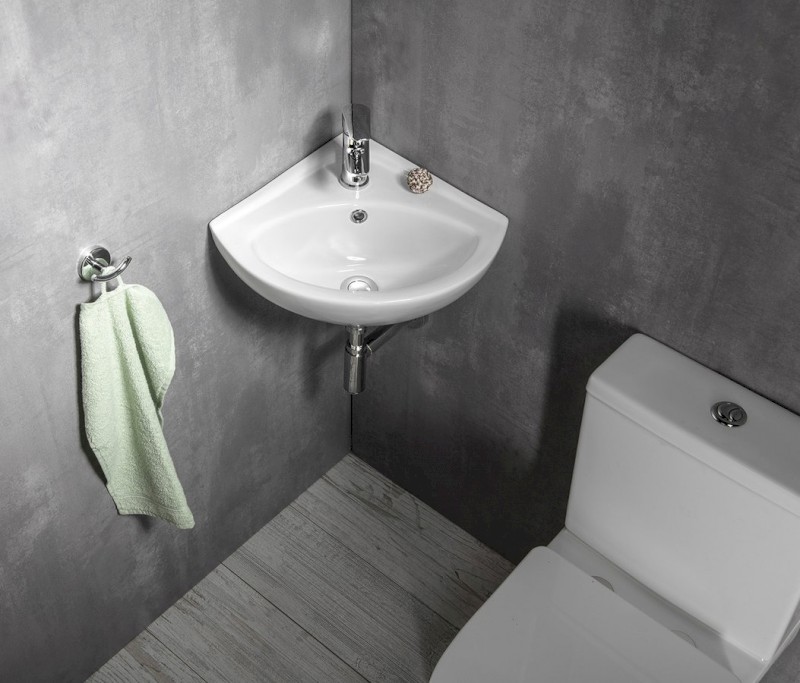 LUIGI keramické umývátko rohové 34x34 cm, bílá FS161