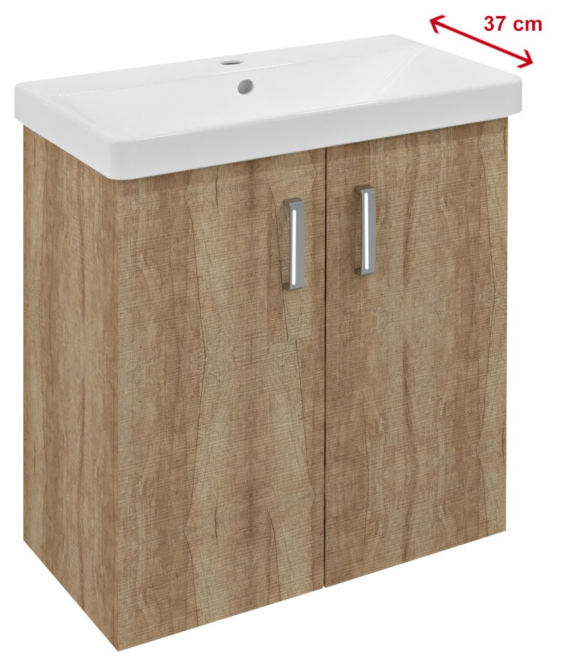 THEIA umyvadlová skříňka 66,3x70x35cm, 2x dvířka, dub alabama TH072-2222