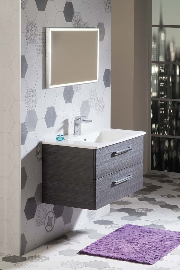 LUMINAR zrcadlo s LED osvětlením v rámu 90x50cm, chrom NL559