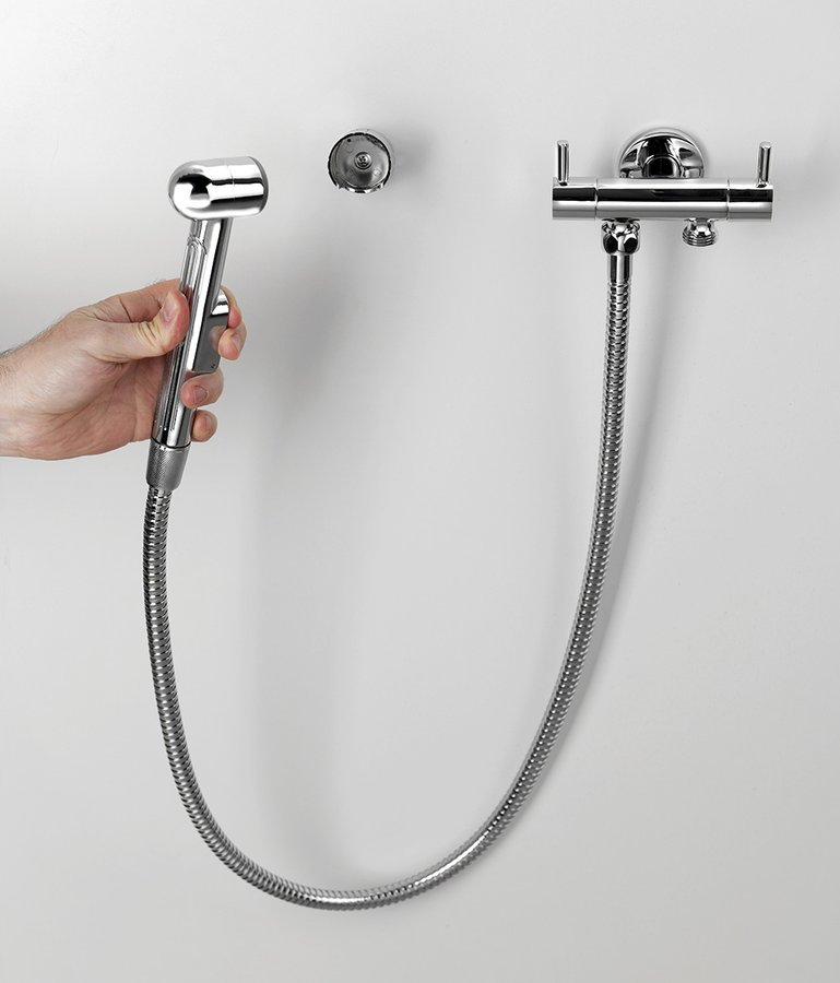 Dvojventil s bidetovou sprchou s napojením WC nádrže, chrom 1209-04