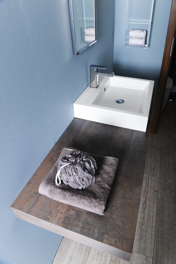 ORINOKO umyvadlo, litý mramor, 50x42cm, bílá OR050