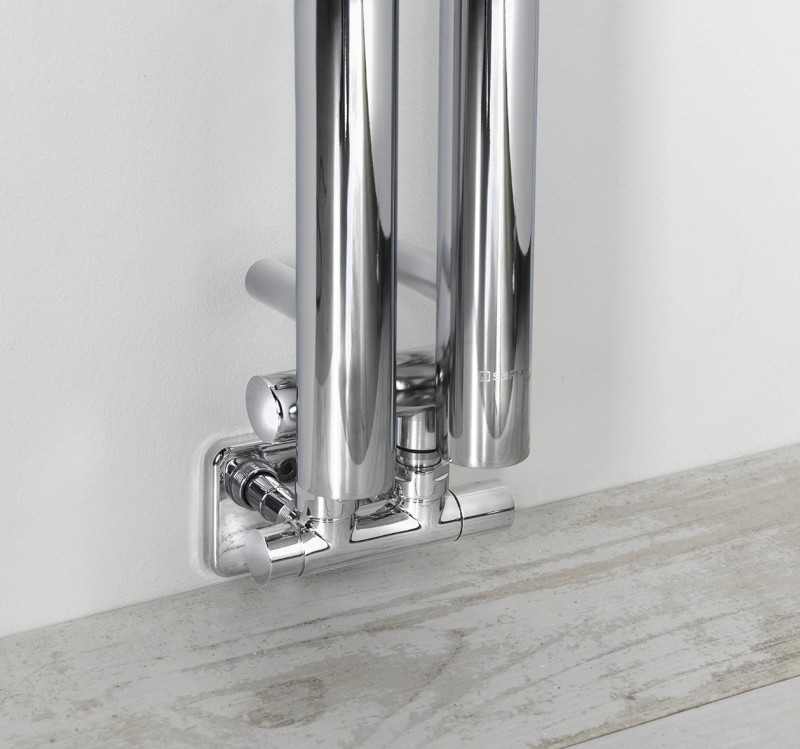 PILON otopné těleso 122x1800mm, se dvěma háčky pro ručník, chrom IZ123T