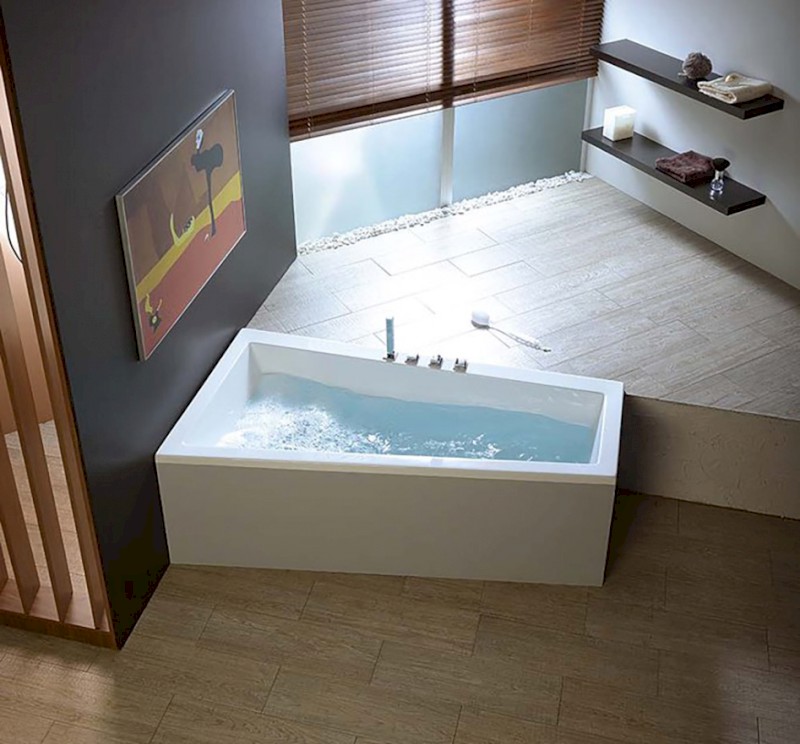 ANDRA L asymetrická vana 170x90x45cm, bílá 81111