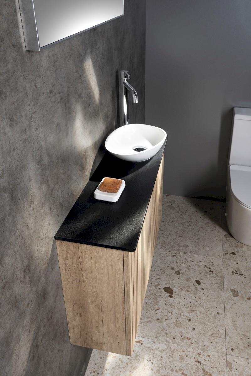 PREMIO deska kompozit 80x23,5cm, černá mat PRE010-3535