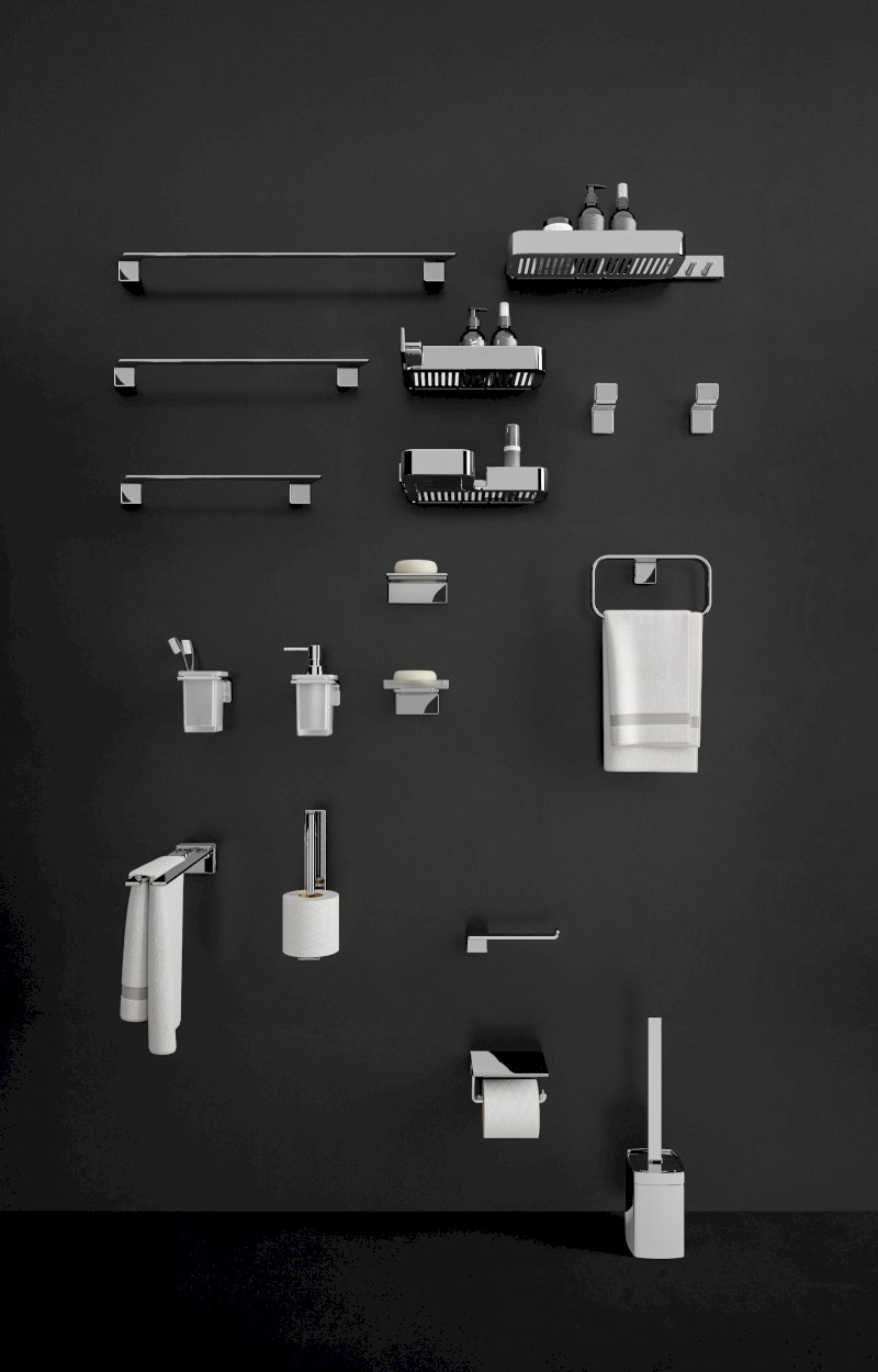 IL GIGLIO držák toaletního papíru s poličkou, chrom A92513