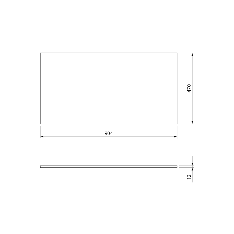 Deska Rockstone 90,4x1,2x47cm, bílá mat CRR091-0101