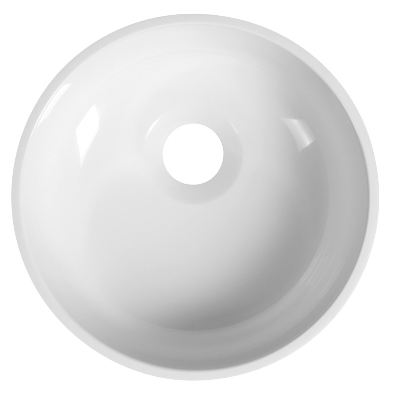 SANNA umývátko na desku, litý mramor, průměr 25cm, bílá SA250