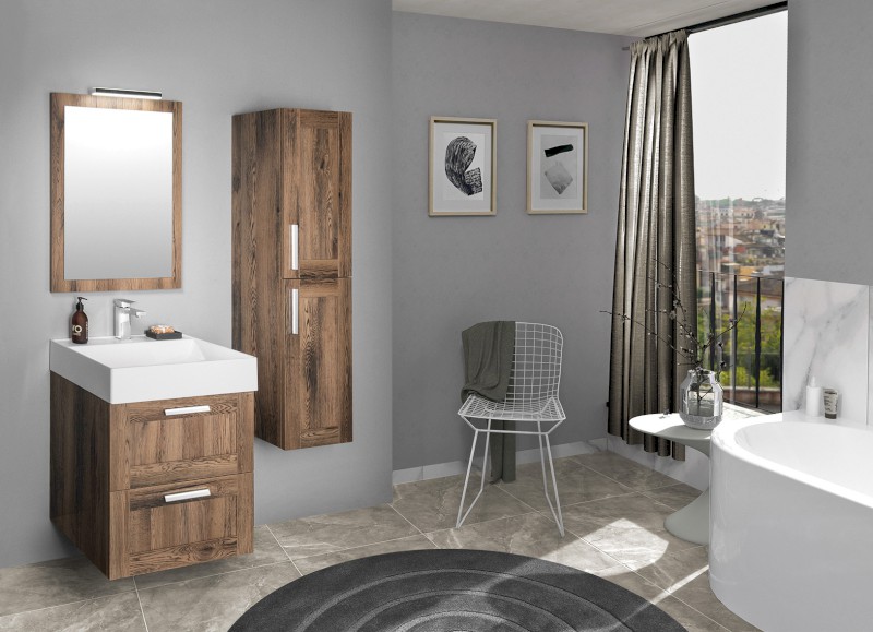 AMIA umyvadlová skříňka 59x60x45cm, dub Collingwood AM060-1919