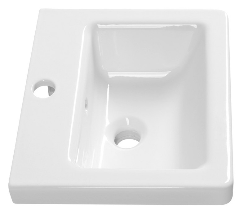 CITY keramické umyvadlo hranaté 40x35cm, bílá         KE040
