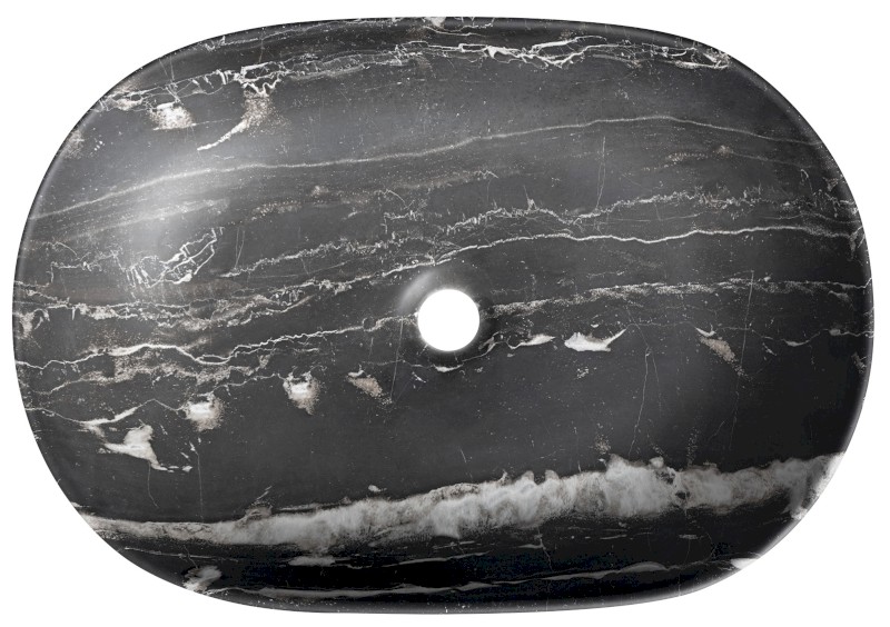 CALEO keramické umyvadlo na desku, 60x42cm, carnico mramor CA590CM