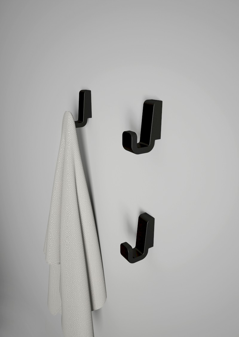 SAMOA háček, balení 2 ks, černá mat A82714