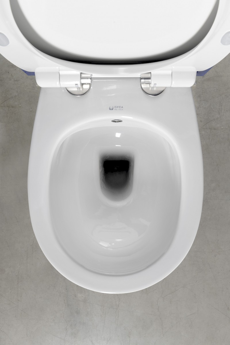 SENTIMENTI CLEANWASH závěsná WC mísa, integrovaný ventil a bidet. sprška, Rimless, 36x51cm, bílá 10ARS1010