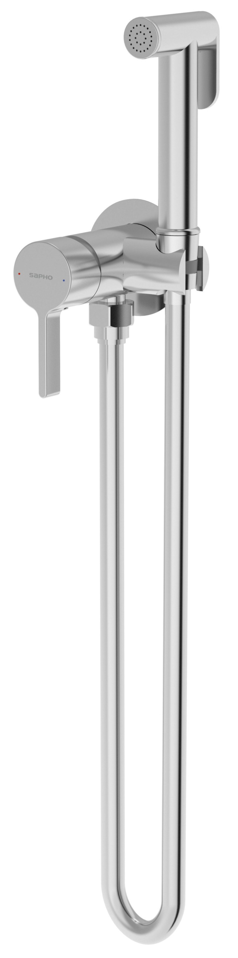 ICONIC podomítková bidetová baterie se Stop sprškou, kulatá, chrom AF040