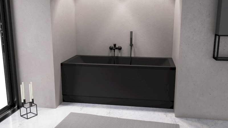 PLAIN NIKA panel 160x59cm, černá mat 72505.21