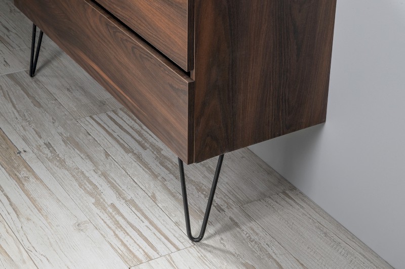 ODETTA podpěrné nohy, výška 265mm, lakovaná ocel, černá mat, 2ks 30314