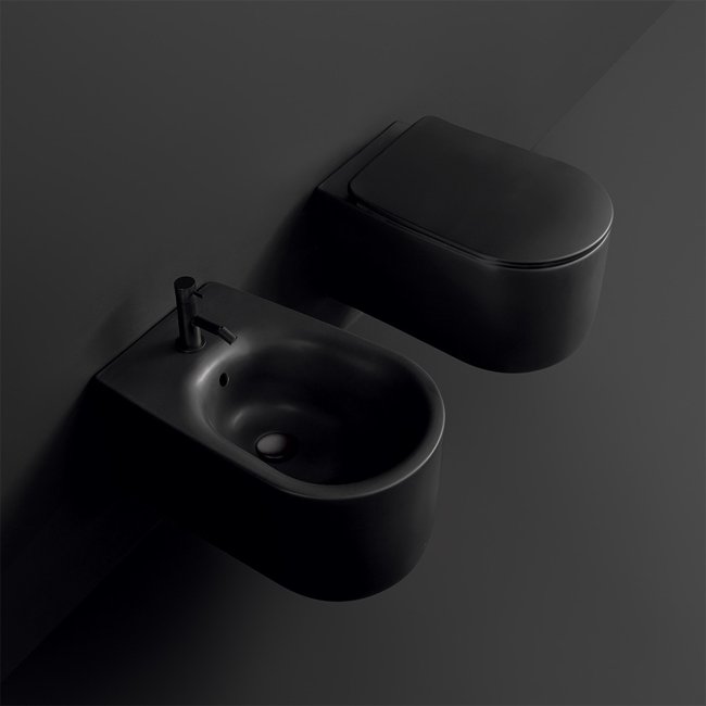 NOLITA bidet závěsný 35x55cm, černá mat 532531
