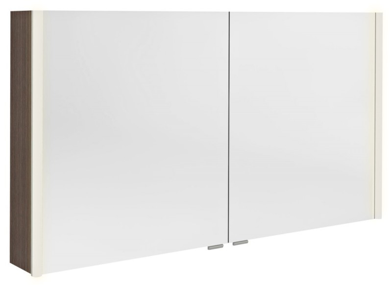 ALIX galerka s LED osvětlením, 2x dvířka, 126x70x17,5cm, borovice rustik AX126-0016