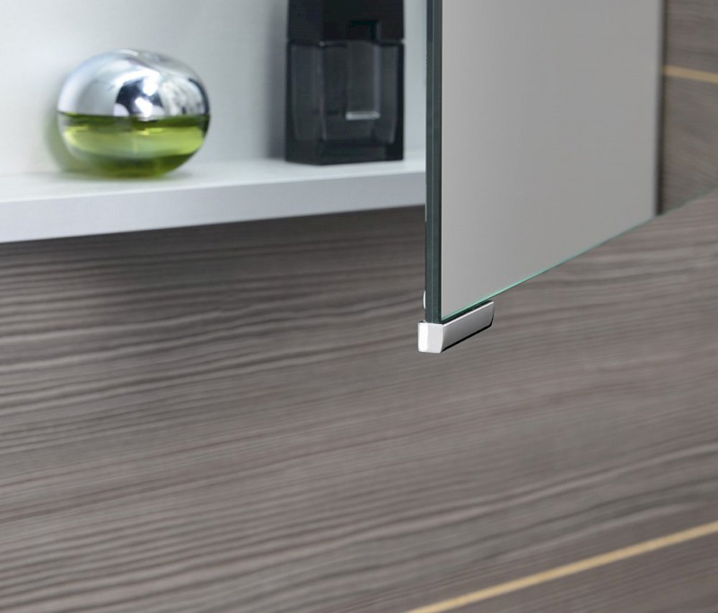 MIRRÓ galerka s LED osvětlením, 3x dvířka, 120x70x16cm, bílá MC121-0030