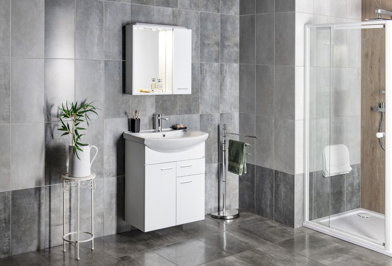 ZOJA umyvadlová skříňka 61,5x74x32cm, 2x dvířka, 1x zásuvka, bílá 51065A