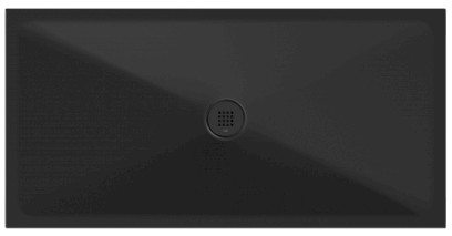 Keramická sprchová vanička, obdélník 140x70x2cm, černá mat 46140726