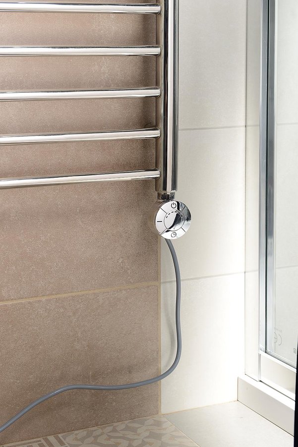 Topná tyč s termostatem, rovný kabel, 500 W, chrom LT67445