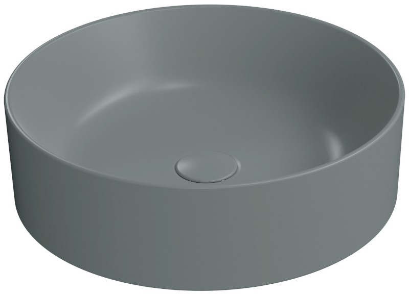 KUBE X keramické umyvadlo na desku, průměr 45cm, agave mat 942704