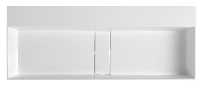 CUBIS umyvadlo, litý mramor, 100x40cm, bez otvoru, bílá CU100-0