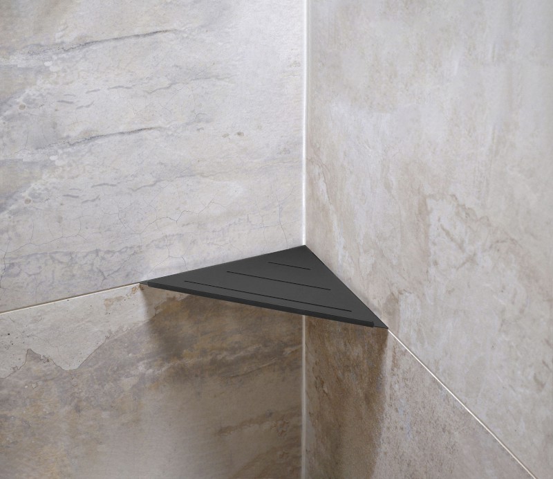 SMART rohová police do spár 297x15x210mm, černá mat XJ615B