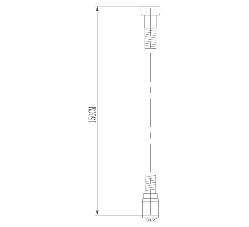 SOFTFLEX plastová sprchová hadice, 150cm, metalická stříbrná/chrom 1208-11