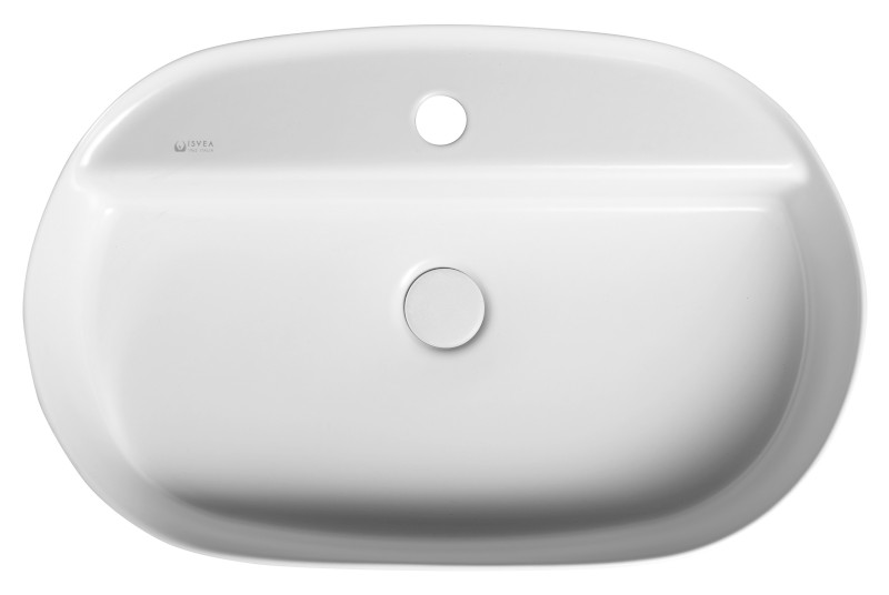 INFINITY OVAL keramické umyvadlo na desku, 60x40cm, bílá mat 10NF65060-2L