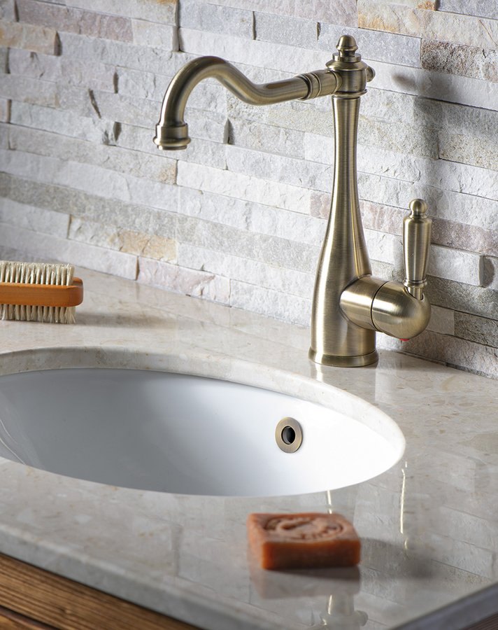 Kovová krytka přepadu umyvadla, 30mm, bronz AR913