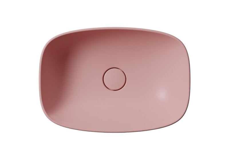 NUBES keramické umyvadlo na desku 50x35cm, blush mat 978424