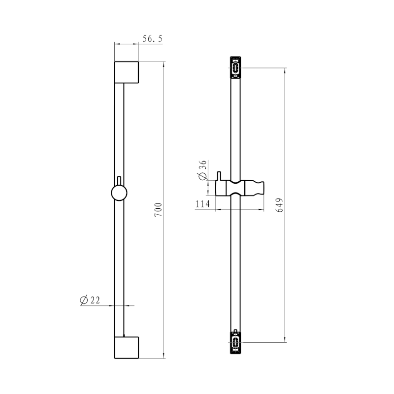 Sprchová souprava s mýdlenkou, posuvný držák 645mm, hadice 1500mm, chrom 621.200.1