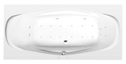 GARDA hydromasážní vana, 190x90x44cm, Active Hydro-Air, chrom 14111.2010