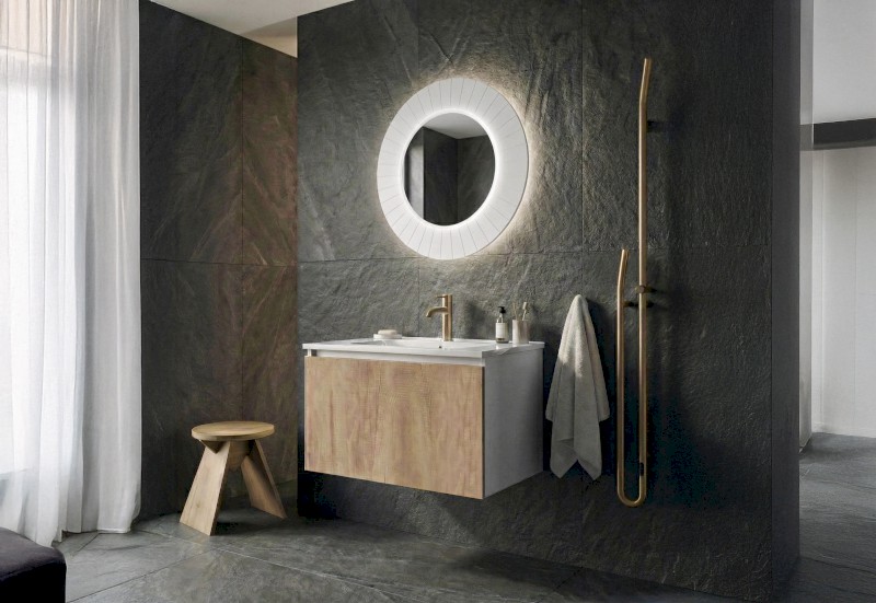 LOREA umyvadlová skříňka 70x44x51,2cm, 1x zásuvka, dub alabama/bílá mat LE070-2231