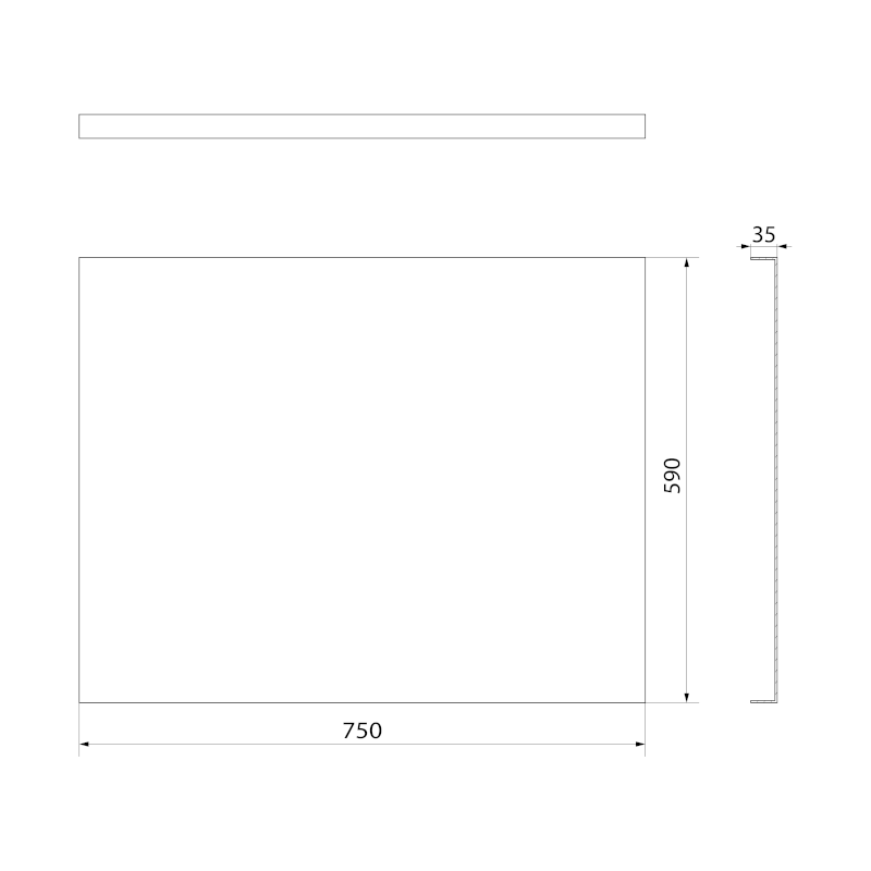 PLAIN panel boční 75x59cm 72687