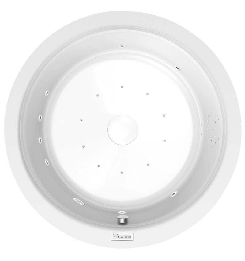 OBLO hydromasážní vana, 165x48cm, Highline Hydro-Air, chrom 72840.6010